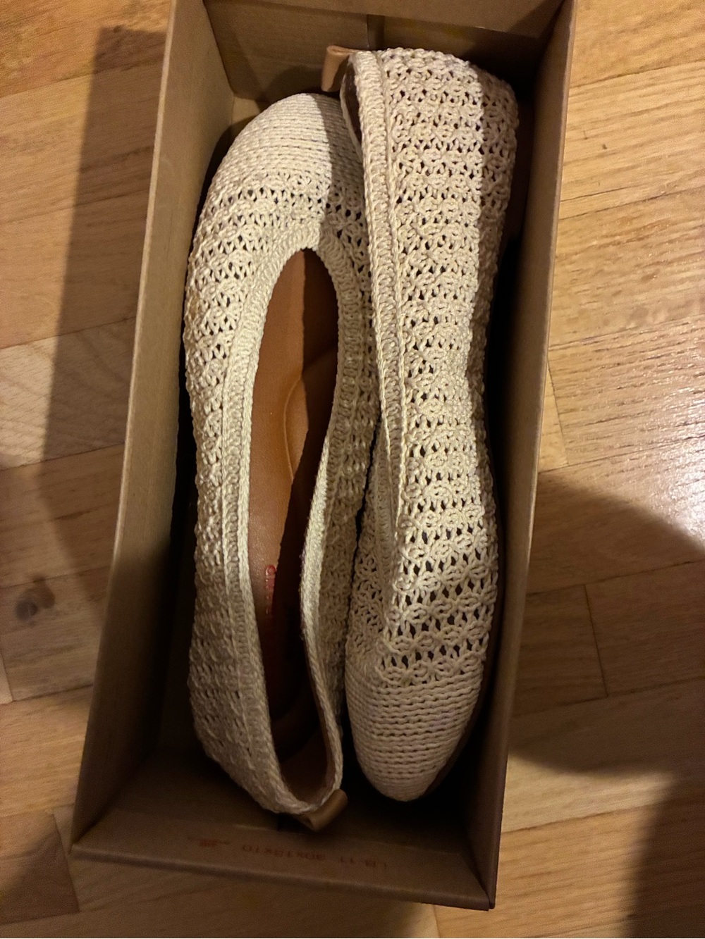 Lucky Brand Crochet Ballet Flats in Cream- New in Box